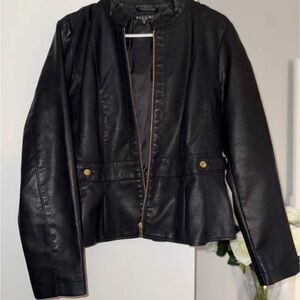 Baccini Black Leather Jacket